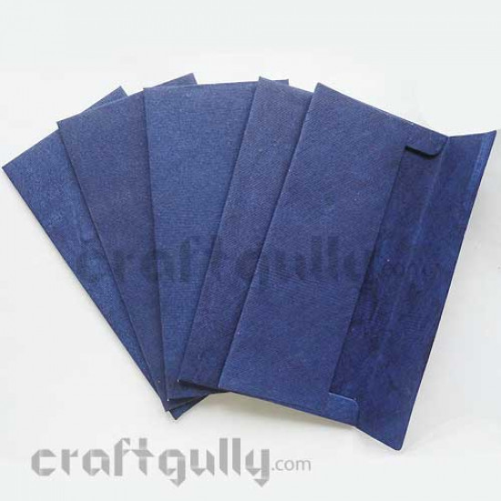 Shagun Envelopes - Handmade Texture - Dark Blue - Pack of 5