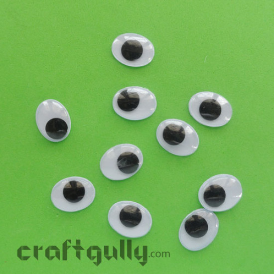 Googly Eyes 12x16mm - Oval - Pack of 10