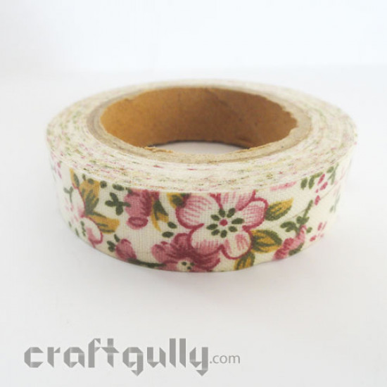 Fabric Tape #3 (Cream & Magenta)