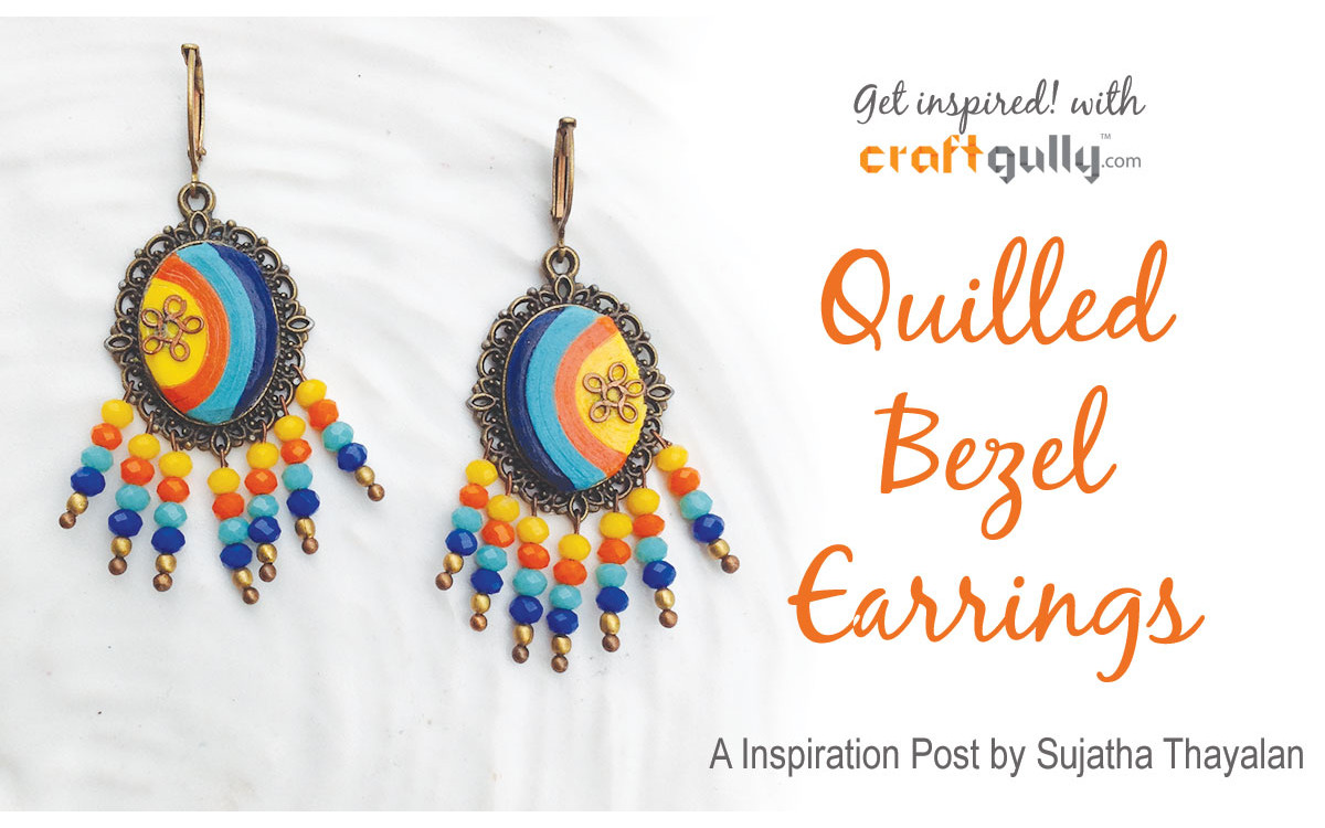 Quilled Bezel Earrings