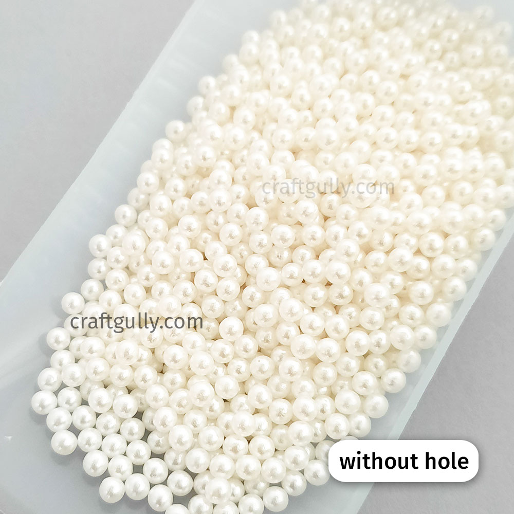 2mm Acrylic Beads In Off White Without Hole Jewellery Making Embellishments  Online In India. Low Prices Fast Delivery