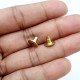 Earring Backs 8mm - Brass - Pack of 24