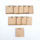 Earring Base MDF - 25mm Square - Pack of 10