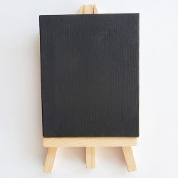 6 Packs 4x4 inch Mini Canvas Panel Black Canvas Painting Sketchpad Wooden Sketchpad Drawing Board for Painting Craft Drawing, Size: 4 x 4