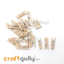 JAGS JustKraft Multi-color Wooden Clips 35mm Pack of 100 - Great