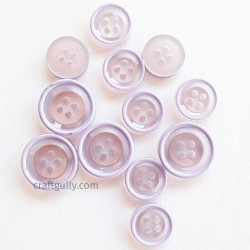 6 & 8pc Packs 13-23mm Flower & Plain Wooden Buttons for Sewing, Arts &  Crafts