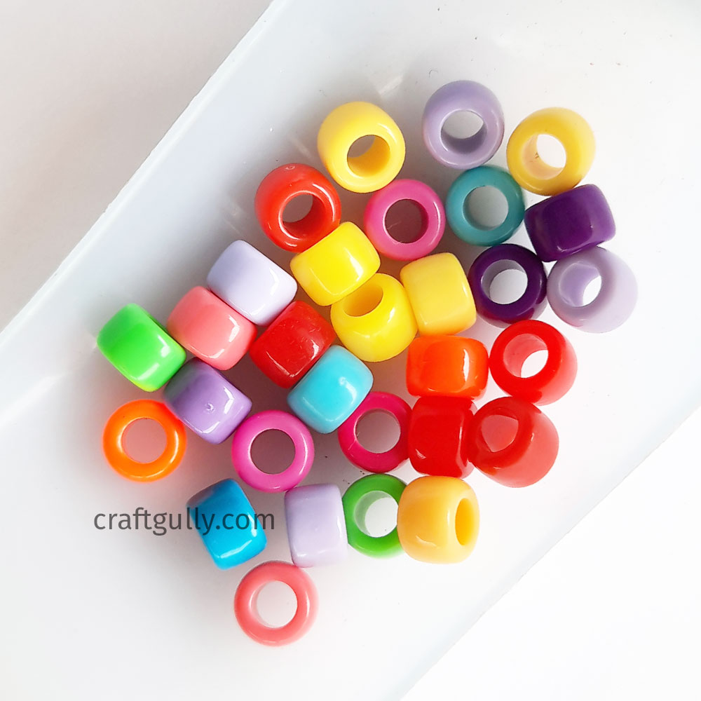 Plastic beads for silk deals thread jewellery