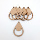 Earring Base #33 MDF - 37mm Drop - Pack Of 6