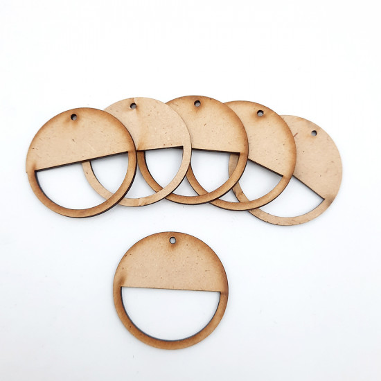 Earring Base #35 MDF - 40mm Round - Pack Of 6