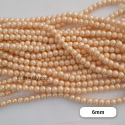 Buy 6mm Off White Pearl Finish Glass Beads Online. COD. Low Prices. Premium  Quality. Free Shipping.