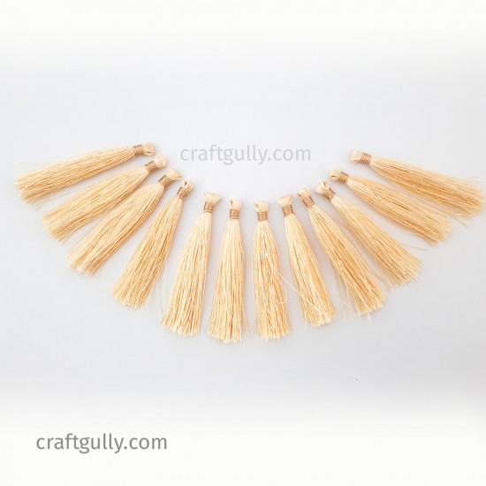 Tassels #10 - 65mm Cream - 12 Tassels