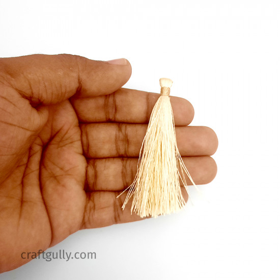 Tassels #10 - 65mm Cream - 12 Tassels