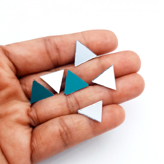 Cut Mirrors 14mm - Triangle - 50gms/ 200 Pcs