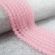 Glass Beads 8mm Round - Matte Trans. Baby Pink - 1 String / 100 Beads