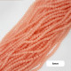 Glass Beads 6mm Round - Pastel Salmon - 1 String / 140 Beads