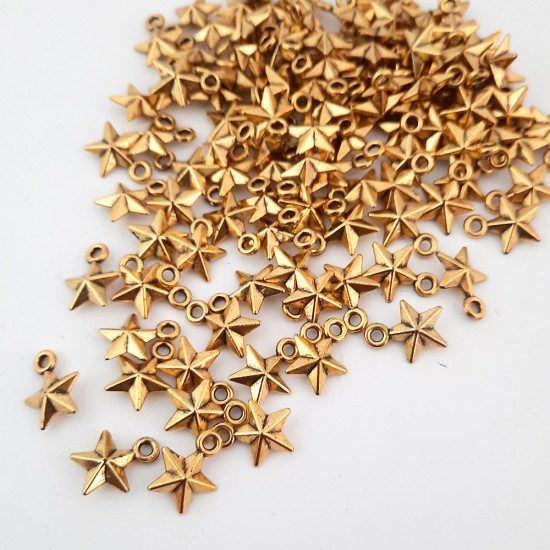 Acrylic Charms 14mm Star #1 - A. Golden - 20gms