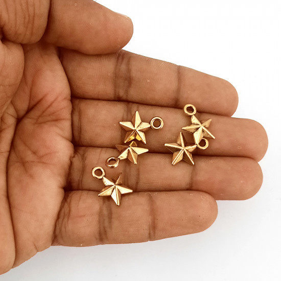 Acrylic Charms 14mm Star #1 - A. Golden - 20gms