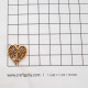 Metal Charms 20mm Heart #11 - Golden - 6 Charms