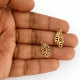 Metal Charms 19mm Leaf #4 - Golden - 20 charms