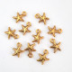 Metal Charms 15mm Starfish #3 - Golden - 10 Charms