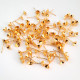 Earring Studs 6mm - Cup - Golden Finish - 50 Pairs