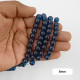 Glass Beads 8mm Round - Prussian Blue - 1 String / 100 Beads