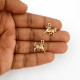 Metal Charms 14mm Horse #1 - Golden - 10 Charms