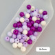 Acrylic Beads 8mm Round - Purple Assorted - 20gms / 70 Beads