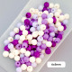 Acrylic Beads 6mm Round - Purple Assorted - 20gms / 185 Beads
