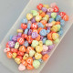 Acrylic Beads 7mm Alphabet Heart - Assorted - 170 Beads