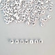 Acrylic Beads 7mm Alphabet Disc - White - 140 Beads