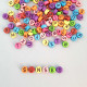 Acrylic Beads 7mm Alphabet Disc - Assorted - 140 Beads