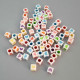 Acrylic Beads 7mm Cube Heart - Assorted - 75 Beads
