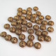 Acrylic Beads 12mm Rondelle Design #21 - Antique Gold - 40 Beads