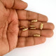 Acrylic Beads 11mm Pipe Design #24 - Antique Gold - 130 Beads