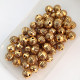 Acrylic Beads 8mm Round Design #25 - Antique Gold - 66 Beads