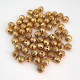 Acrylic Beads 8mm Round Design #25 - Antique Gold - 66 Beads