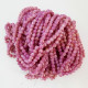 Mottled Glass Beads 8mm - Dark Pink & Yellow - 1 String / 100 Beads