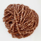 Mottled Glass Beads 8mm - Brown - 1 String / 100 Beads