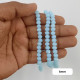 Glass Beads 6mm Rondelle Faceted - Ice Blue - 1 String / 80 Beads