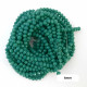 Glass Beads 6mm Rondelle Faceted - Emerald Green - 1 String / 80 Beads