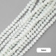 Glass Beads 6mm Rondelle Faceted - White - 1 String / 80 Beads