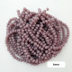 Glass Beads 6mm Rondelle Faceted - Light Plum - 1 String / 80 Beads