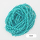 Glass Beads 6mm Rondelle Faceted - Turquoise - 1 String / 80 Beads