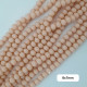 Glass Beads 8mm Rondelle Faceted - Light Peach - 1 String / 65 Beads