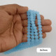 Glass Beads 8mm Rondelle Faceted - Light Blue - 1 String / 65 Beads