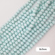 Glass Beads 8mm Rondelle Faceted - Frost Blue - 1 String / 65 Beads