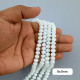 Glass Beads 8mm Rondelle Faceted - White - 1 String / 65 Beads