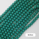 Glass Beads 8mm Rondelle Faceted - Crystal Green - 1 String / 65 Beads