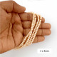 Glass Beads 3x4mm Pearl Finish - Light Gold - 1 String / 200 Beads